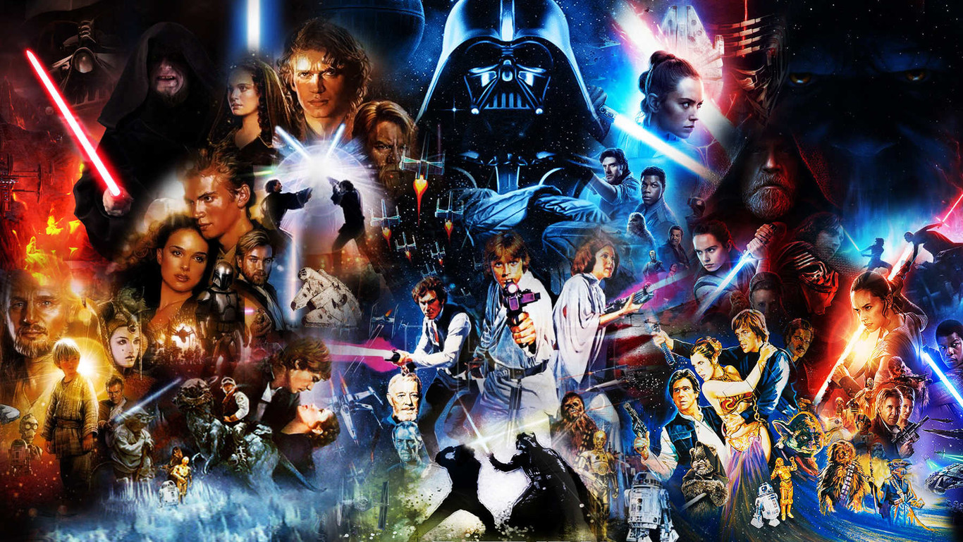 collage de películas de star wars