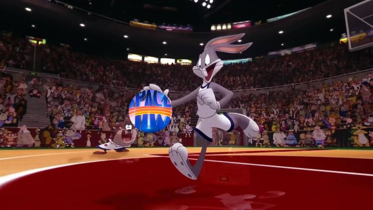imagen de bugs bunny con logo de space jam 2 a new legacy