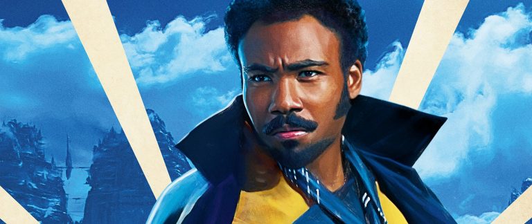 Fotografía de Donald Glover como Lando Calrissian en Han Solo: Una historia de Star Wars