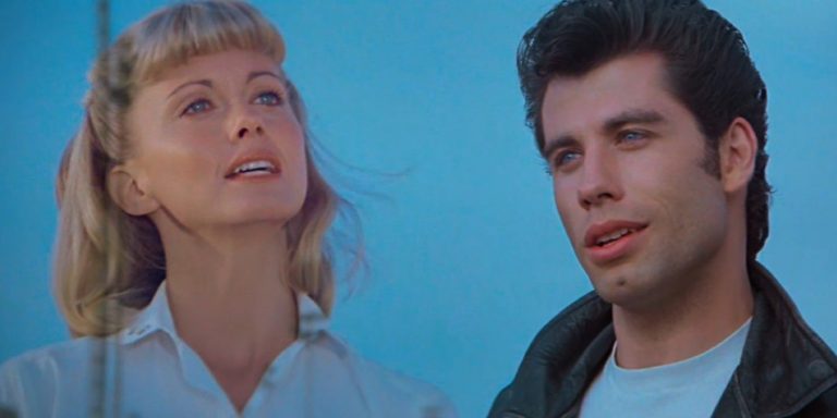 Fotografía de John Travolta y Olivia Newton-John en Vaselina (Grease)