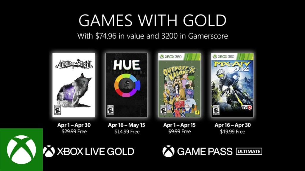 Xbox Games with Gold April