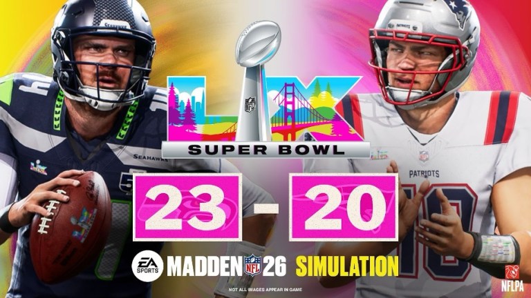 En la simulación de EA Sports Madden NFL 26, los Seahawks ganan el Super Bowl LX
